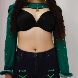 Christmas Tree Cropped Shrug