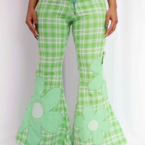 Green Flower Power Flares