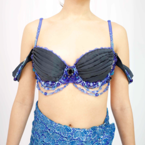 Blue Beaded Bra