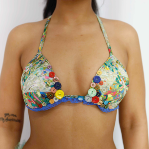 Psychedelic Button Bra