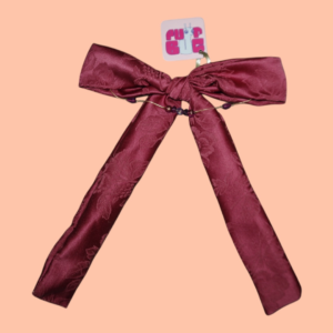 Beaded Mauve Hair Bow