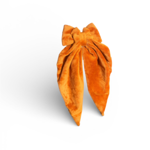 Large Fuzzy Orange Hair Bow